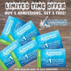 Jenkinson's Aquarium limited time offer promotion flyer.