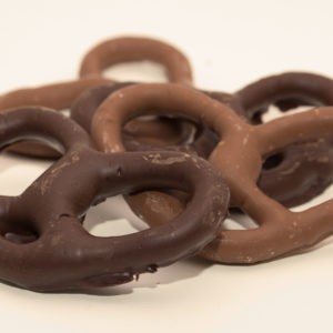 Chocolate Covered Pretzel Twists from Jenkinson's Sweet Shop.