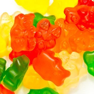 Different flavored Gummy Bears from Jenkinson's Sweet Shop.