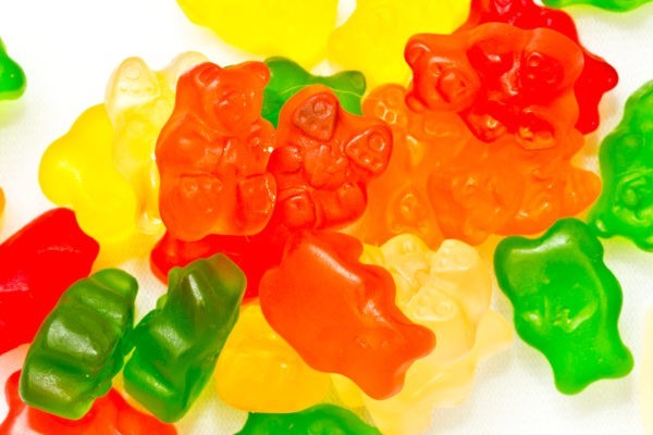 Different flavored Gummy Bears from Jenkinson's Sweet Shop.