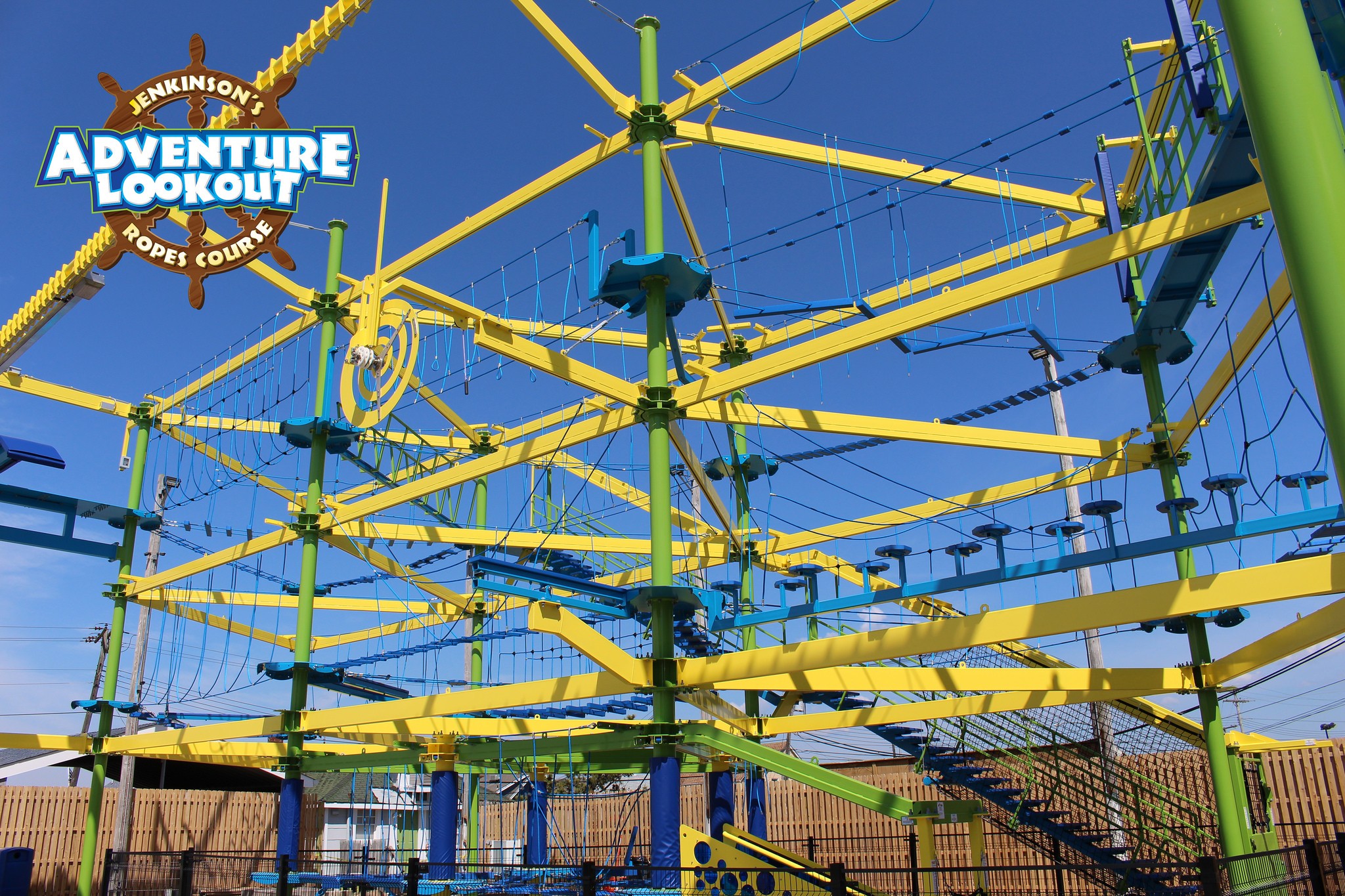 The Adventure Lookout Ropes Course at Jenkinson's Boardwalk.