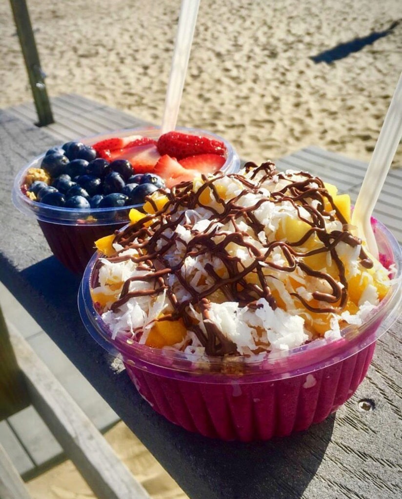 Two acai bowl from South Beach Sweets, Bowls & Smoothies on Jenkinson's Boardwalk.