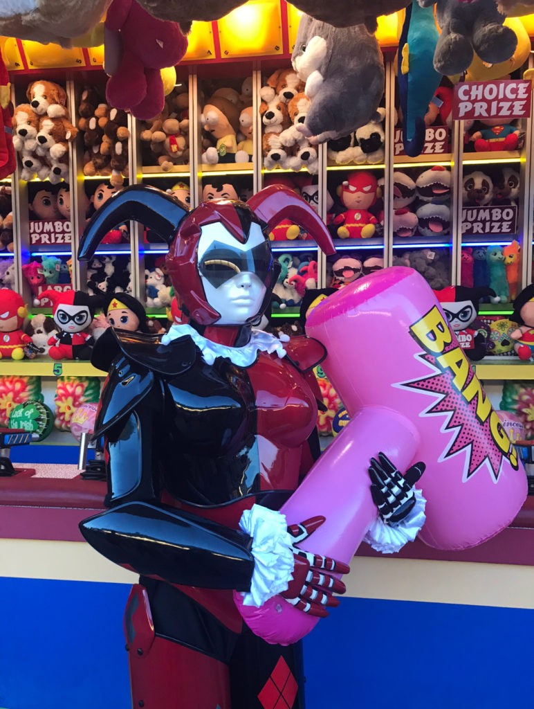 Jenkinson's employee dressed up as Harley Quinn on the Boardwalk.