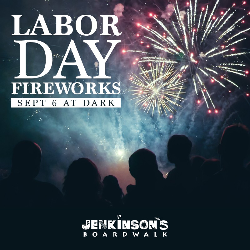 Labor Day Fireworks at Dark Boardwalk