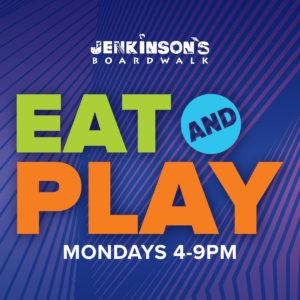 jenkinson's boardwalk eat ad play special mondays 4-9pm at little mac's