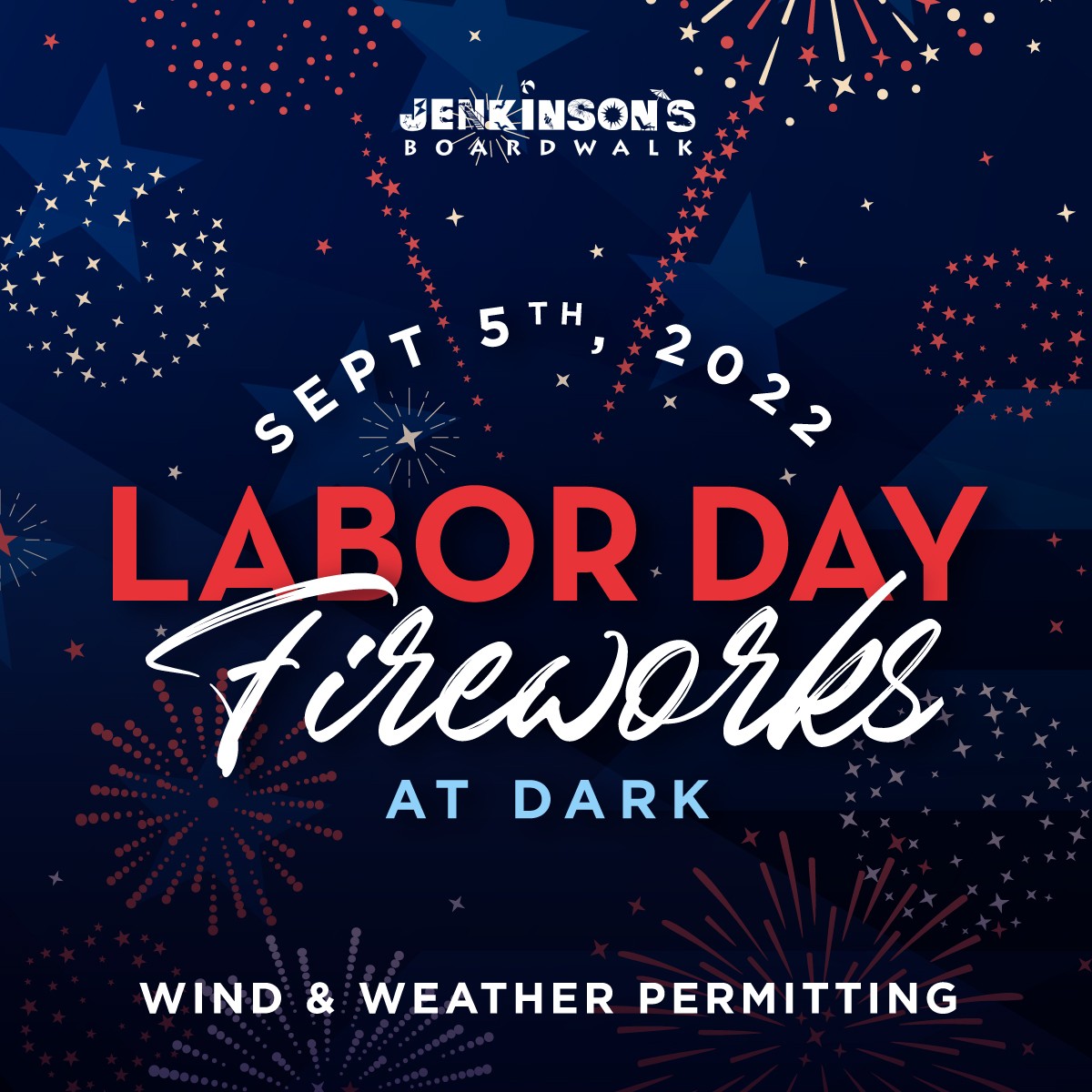 labor day fireworks at jenkinson's boardwalk