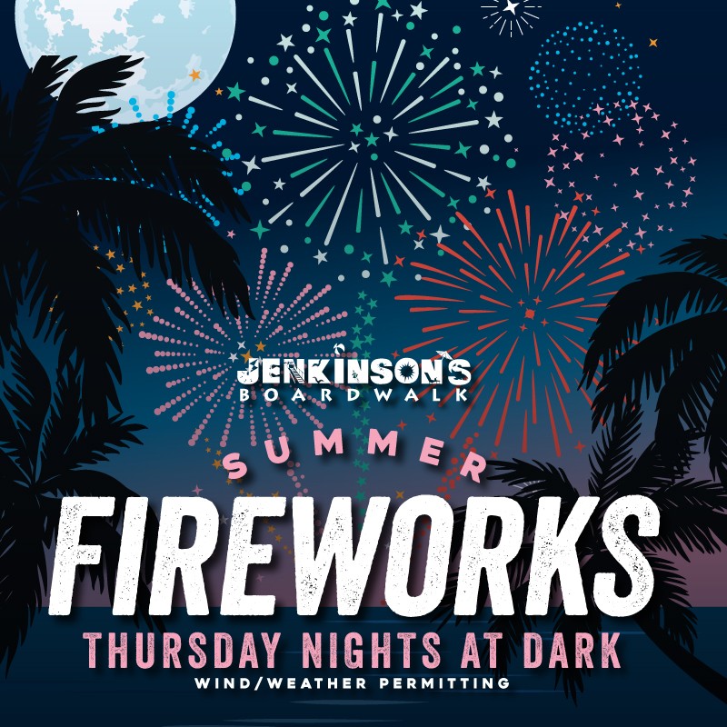 jenkinson's boardwalk weekly summer fireworks thursdays at dark