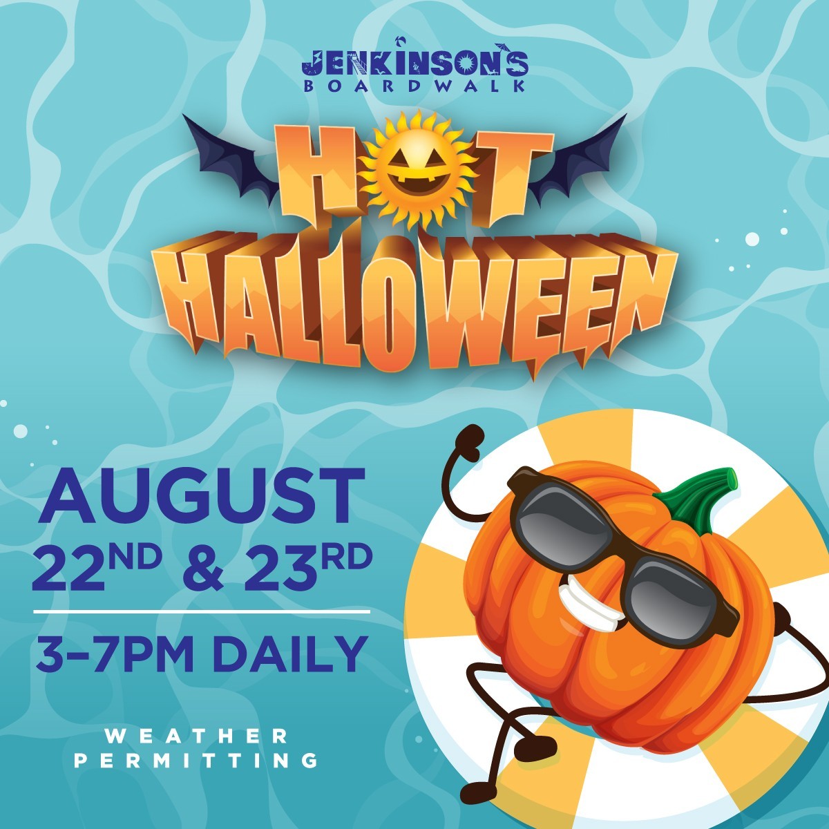 hot halloween at jenkinson's boardwalk august 22nd and 23rd from 3-7pm