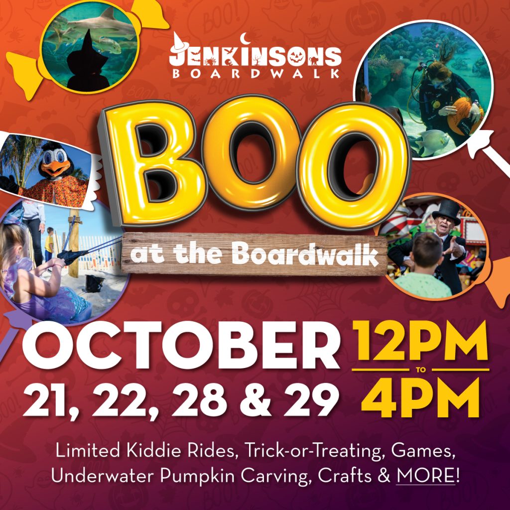 jenkinson's boardwalk boo at the boardwalk october 21 22 28 and 19 from 12-4pm