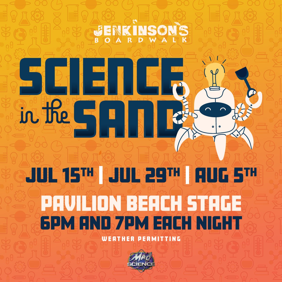 science in the sand ay jenkinson's boardwalk