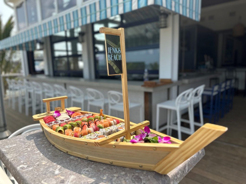 sushi boat at jenkinsons pavilion in point pleasant beach