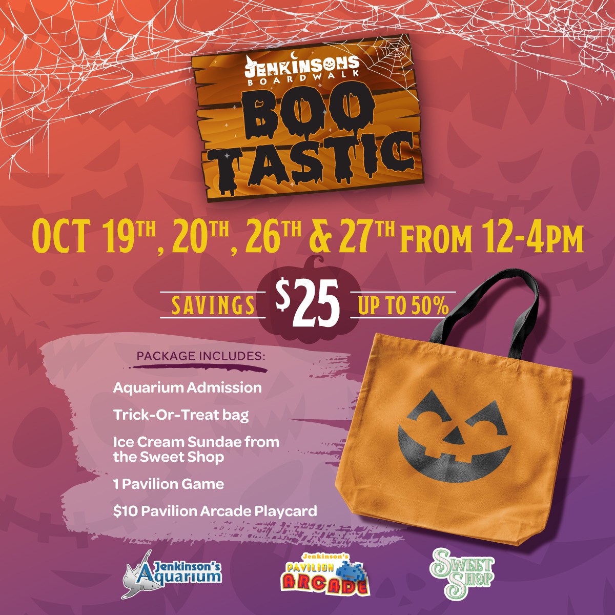 Boo Tastic Package, available for $25 on October 19, 20, 26, and 27