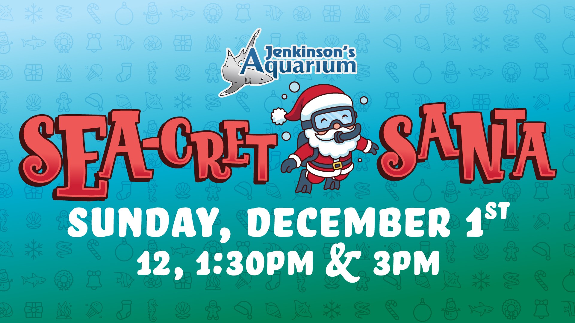 sea cret santa at the Jenkinson's Aquarium