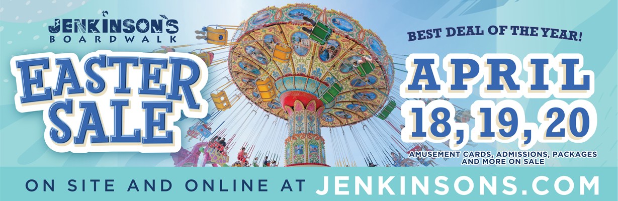 Jenkinson's Boardwalk Easter Sale on April 18, 19, and 20