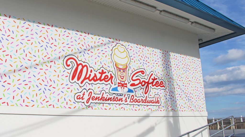 Mister Softee storefront at Jenkinson's Boardwalk.