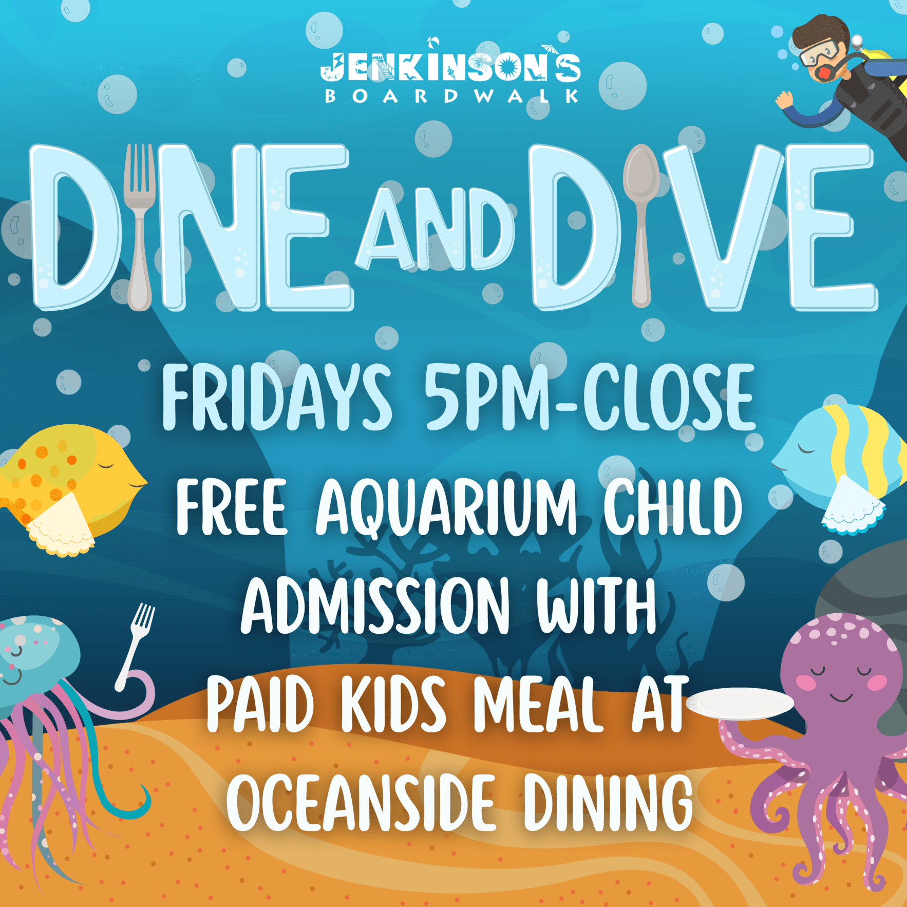 Dine and Dive SQ dive and dive at jenkinson's oceanside dining