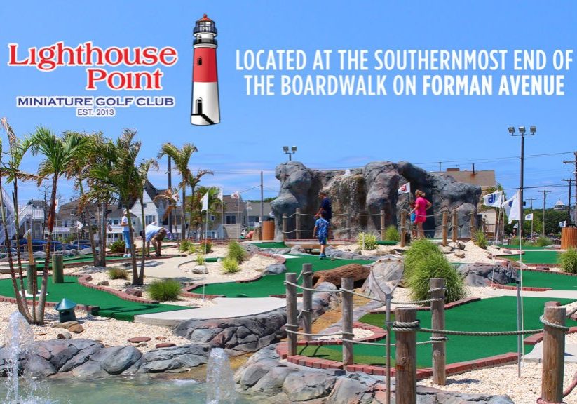 A picture of Jenkinson's Lighthouse Mini Golf course.